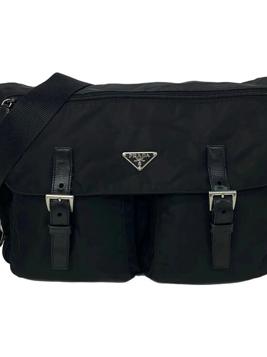 Prada Handbags - PRADA Black Nylon Shoulder Bag